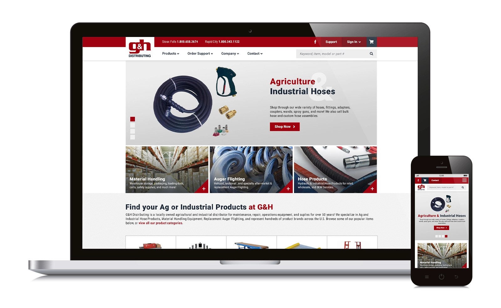 G&H Distributing Mockup