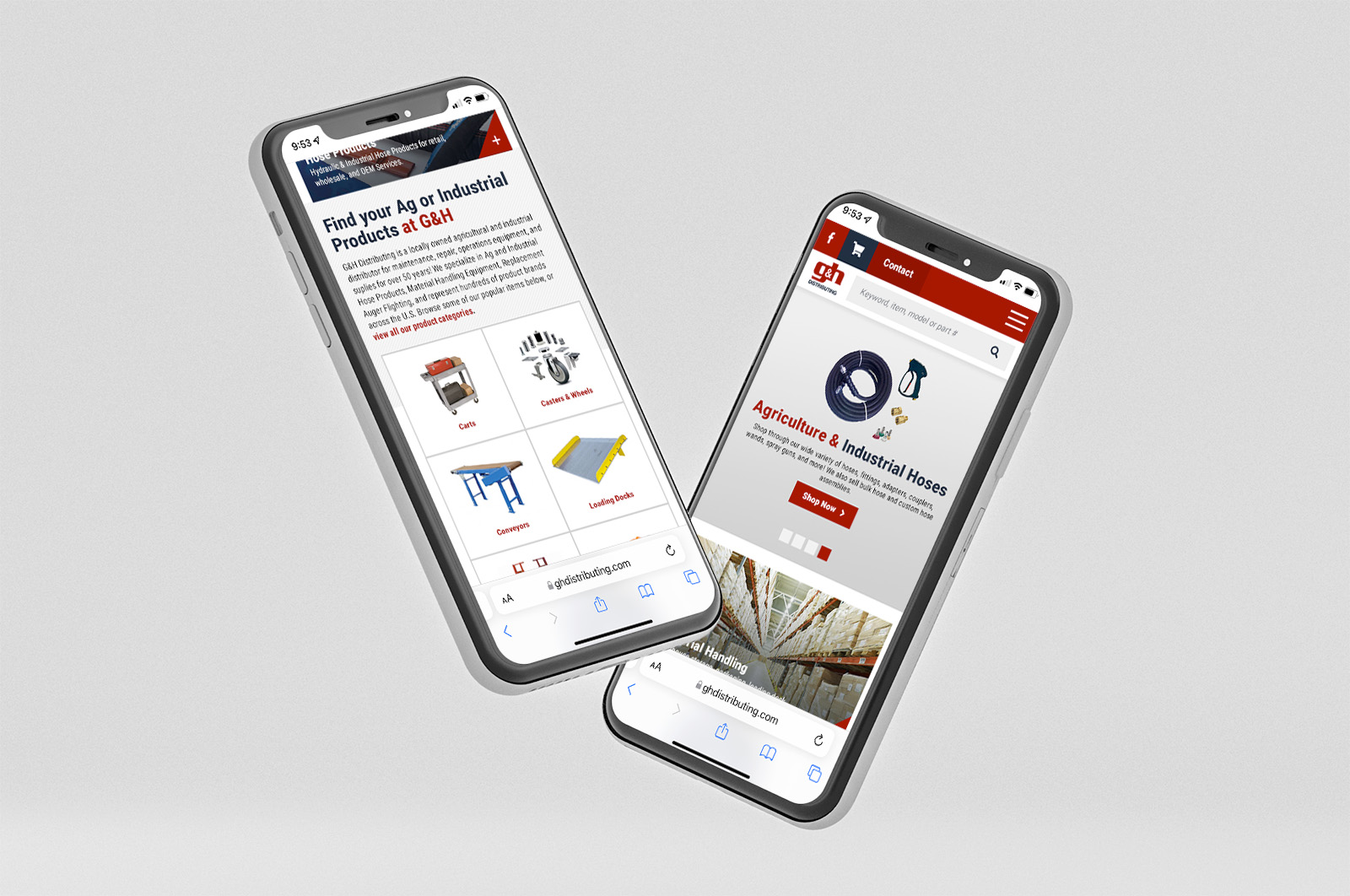 G&H Distributing Mobile Mockup