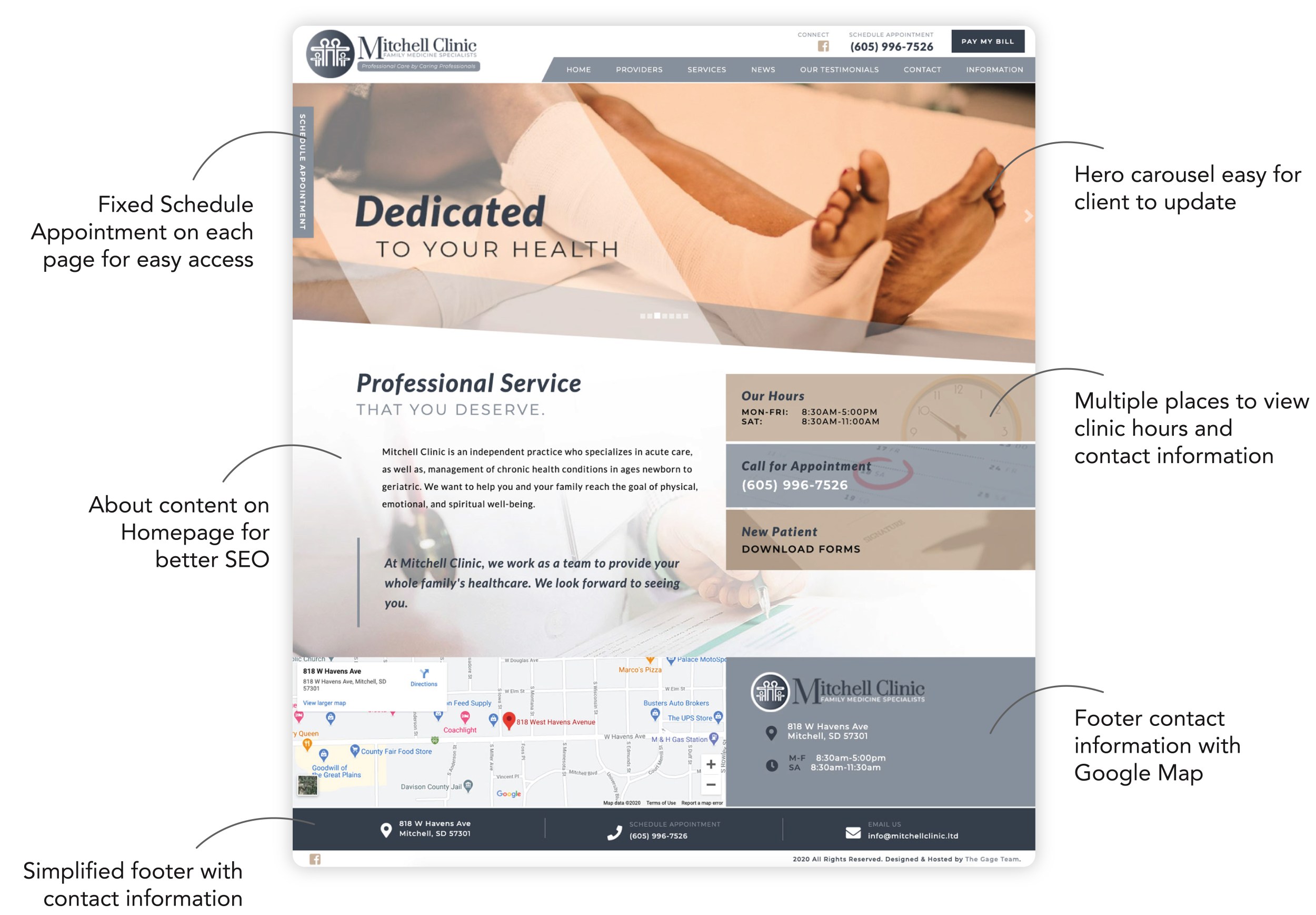 Mitchell Clinic Mockup Walkthrough