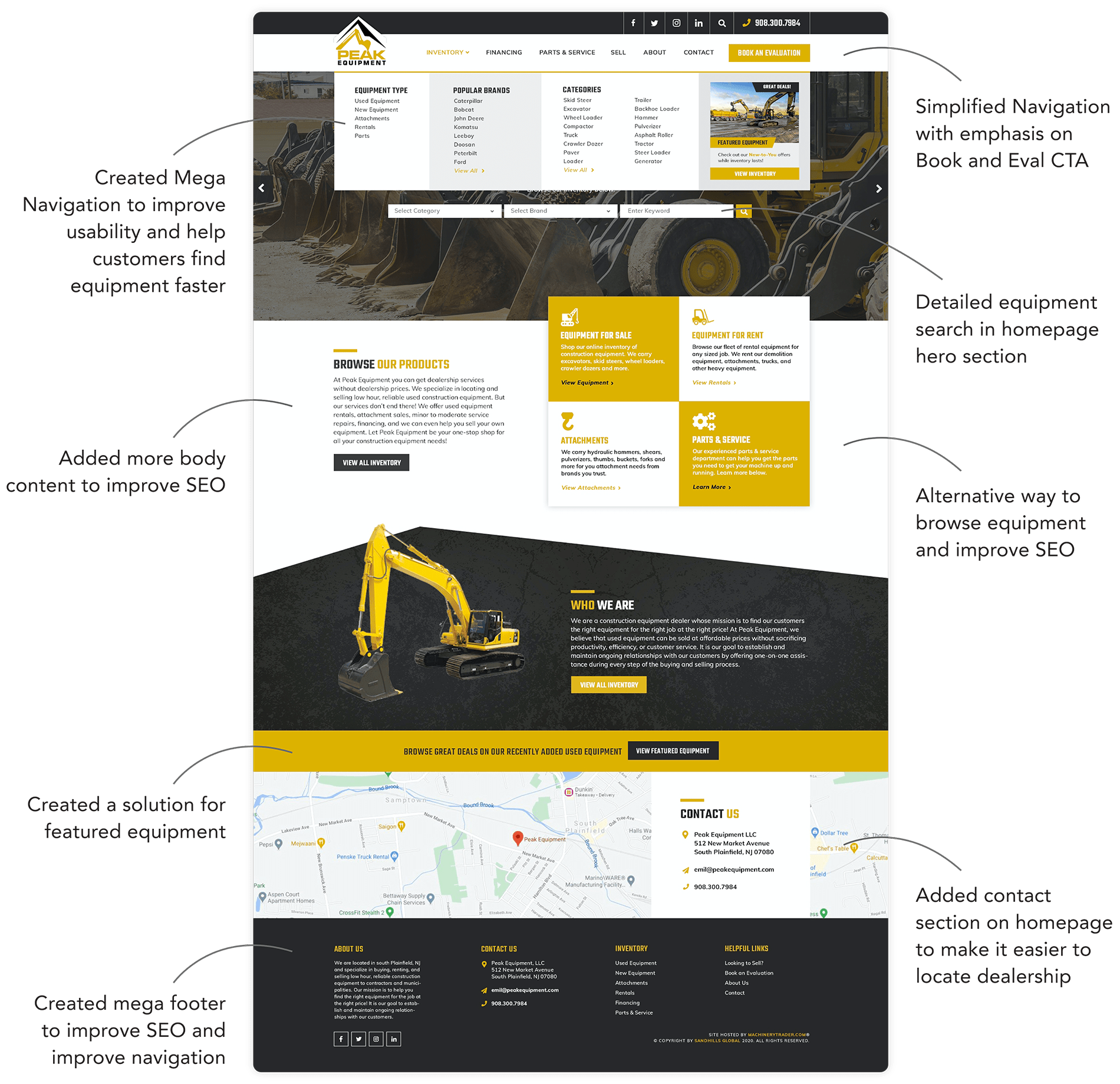Peak Equipment Desktop Mockup Walkthrough