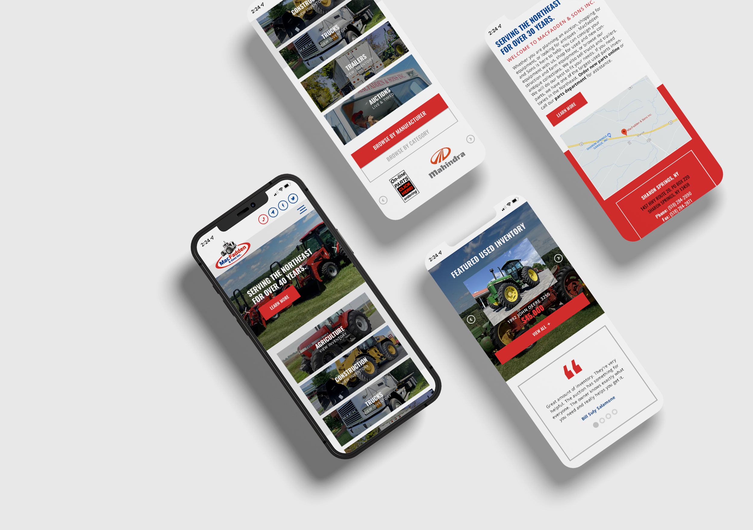 Macfadden and Sons Mobile Mockups