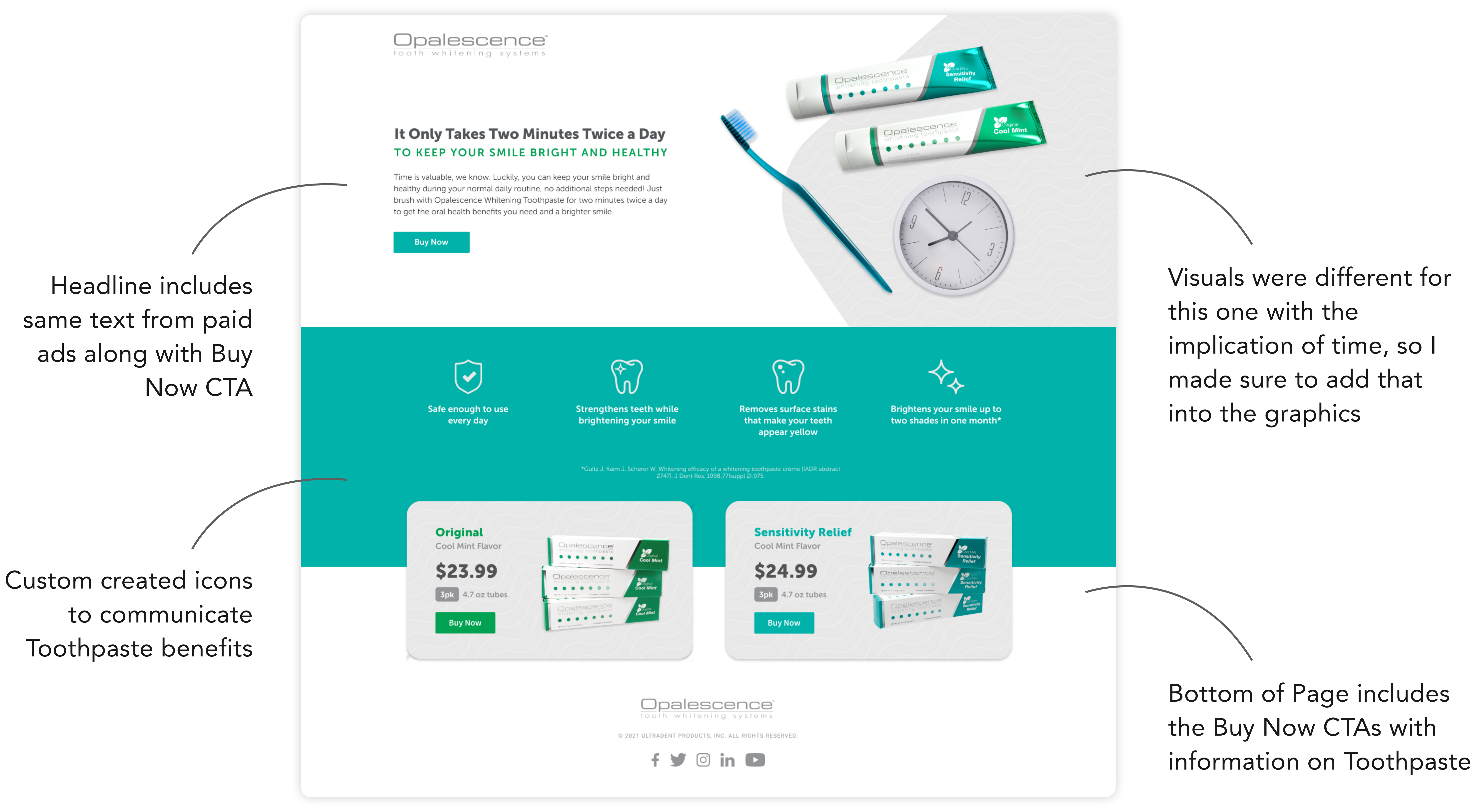 Opalescence Two Minutes Landing Page Walkthrough