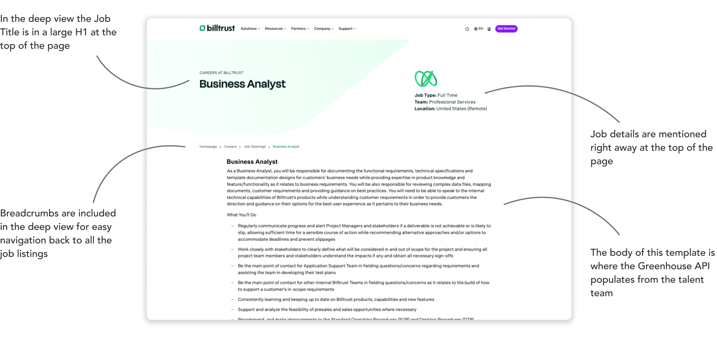 Billtrust Job Listings UI Design Solution Deep View Walkthrough